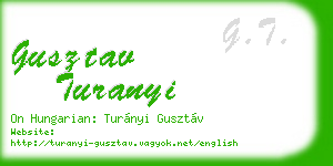 gusztav turanyi business card