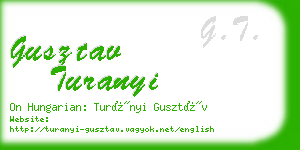 gusztav turanyi business card